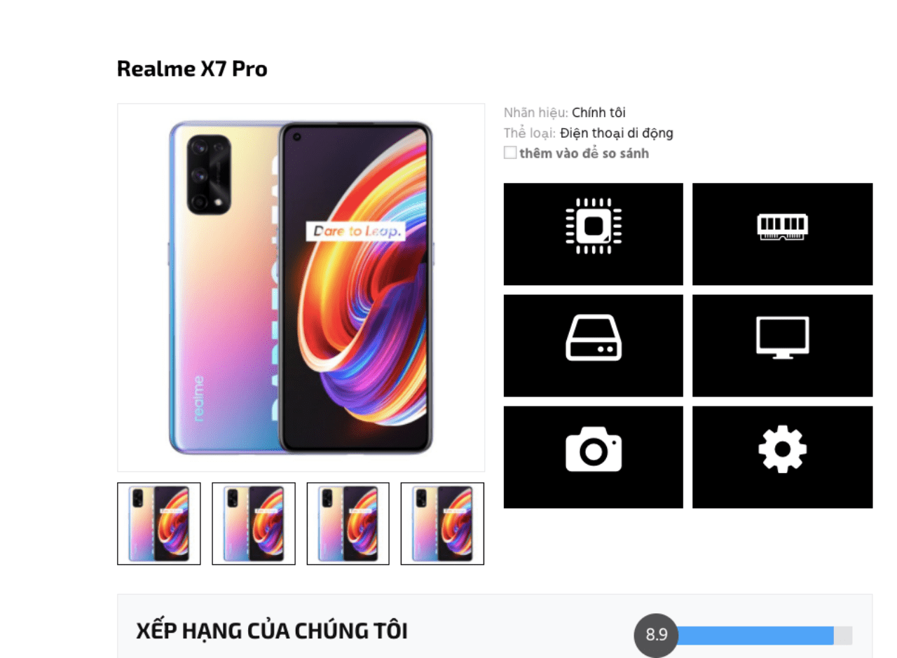 Realme X7 Pro 5G tiết lộ giá bán trên các thị trường khác nhau 