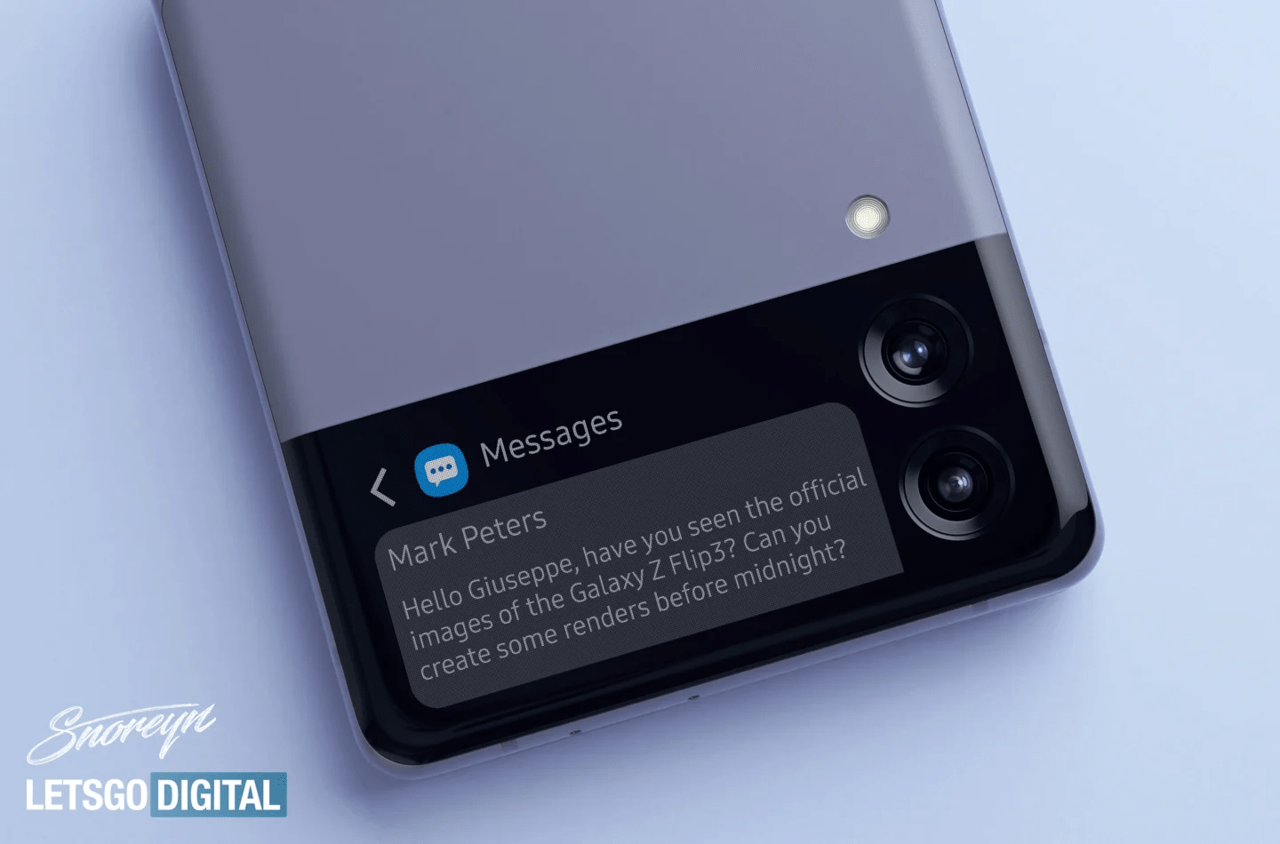 Samsung Galaxy Z Flip 3 trong loạt ảnh render mới với camera kép 